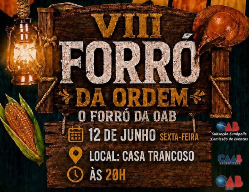 VIII Forró da Ordem promete noite de tradição, música e confraternização