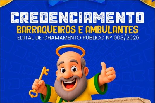 Pedrão 2026: Prefeitura abre dia 22 inscrições para barraqueiros e ambulantes atuarem no circuito da festa