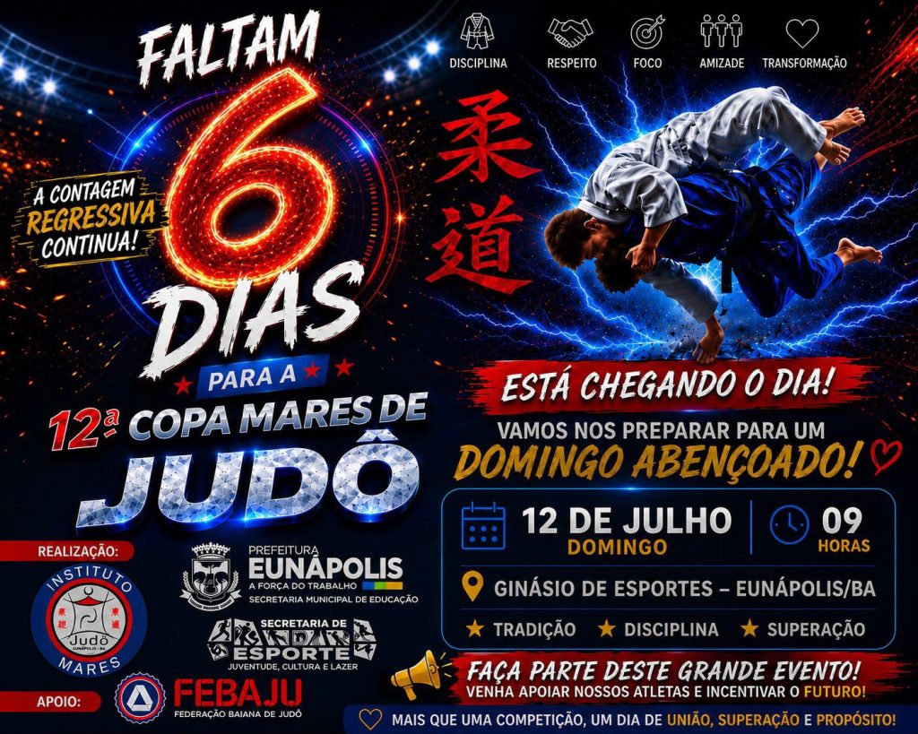 Eunápolis recebe programação especial e sedia a 12ª Copa Mares de Judô neste fim de semana